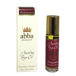 Bottle of pomegranate abba anointing and prayer oil